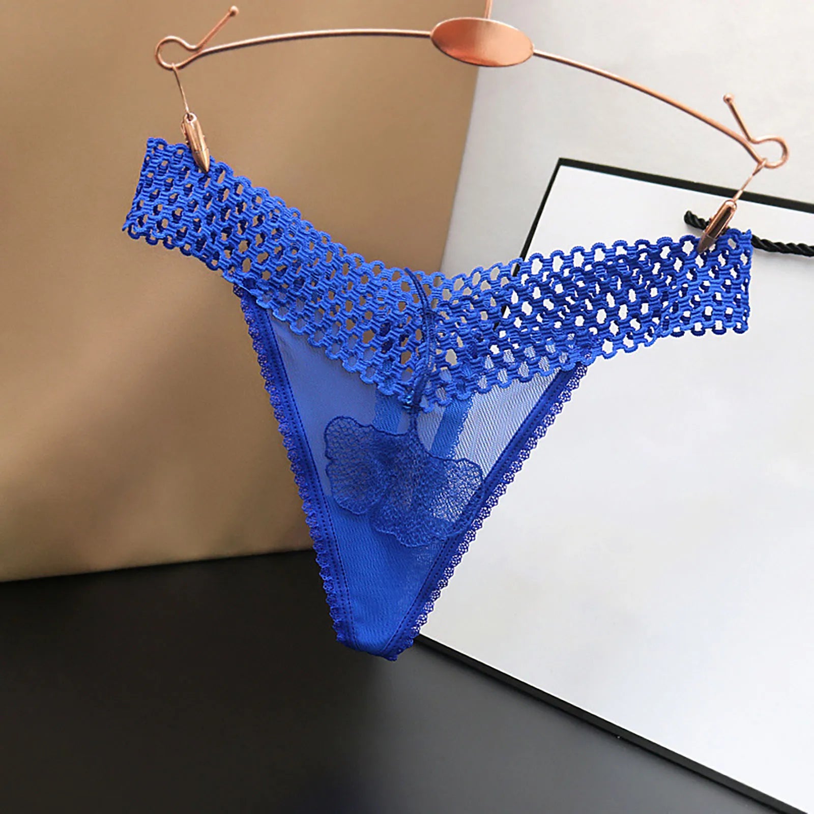 Seamless Adjustable Sexy Lingerie Panties For Women Plus Size Low Waist Ultra Thin See Through Mesh Thong Underwear