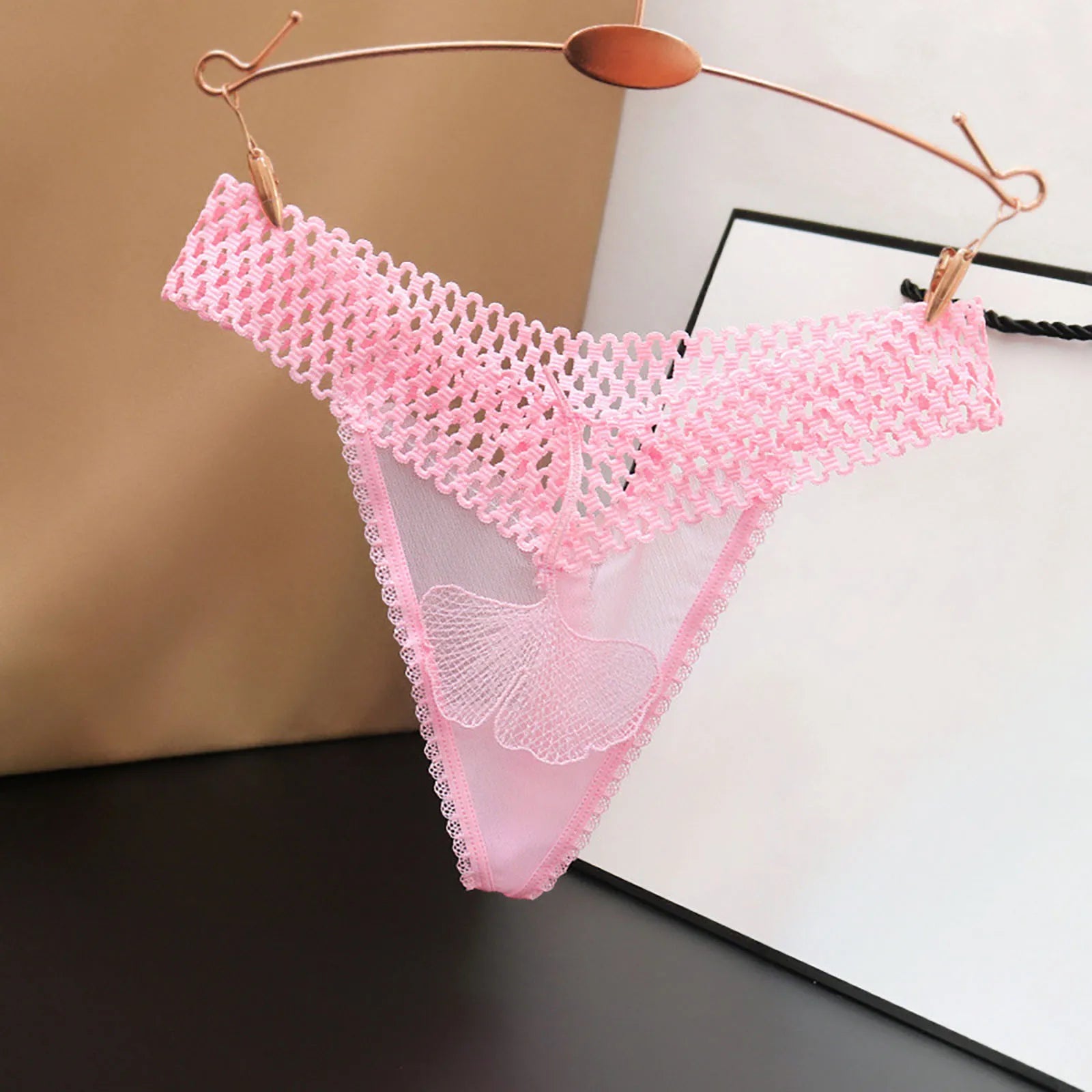 Seamless Adjustable Sexy Lingerie Panties For Women Plus Size Low Waist Ultra Thin See Through Mesh Thong Underwear