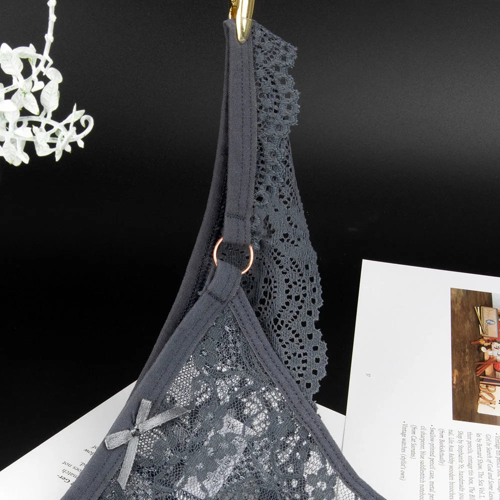 3 PCS/Set Women Micro G String Panties Sexy Lace Thong Low Rise Perspective Underwear Female Transparent Soft Lingerie