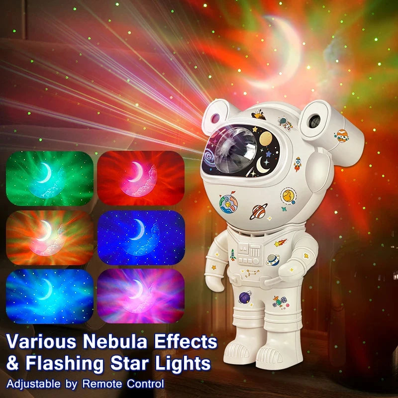 Star DIY Projector Night Light 360 Adjustable Astronaut Nebula Galaxy Lighting for Children Christmas Birthday Gift