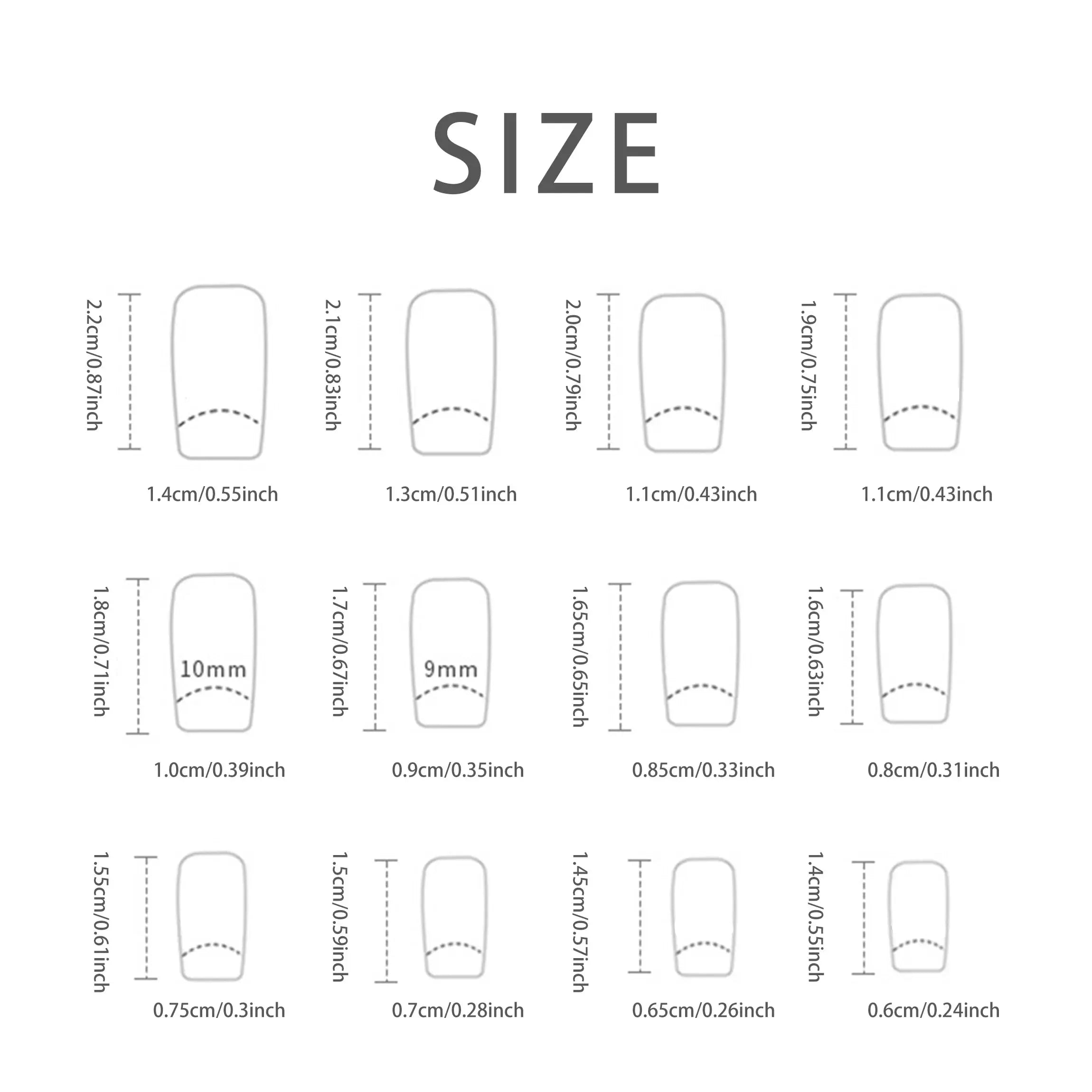 24 PCs Short French Minimalist Smudged Nails with 1 Jelly Gel and 1 Nail File