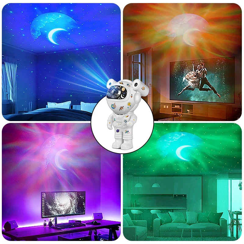 Star DIY Projector Night Light 360 Adjustable Astronaut Nebula Galaxy Lighting for Children Christmas Birthday Gift